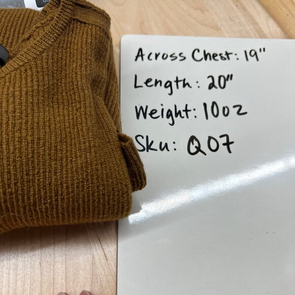 John Varvatos Womens Merino Wool Silk Blend Ribbed Knit Sweater Brown Size Mediu - Picture 11 of 11